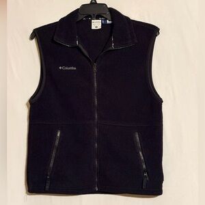 Columbia Men's Black Fleece Polartec Full Zip Vest Size Small
